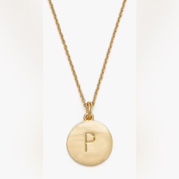 Kate Spade Mini Initial Pendant Necklace, P, NWT - Picture 1 of 5